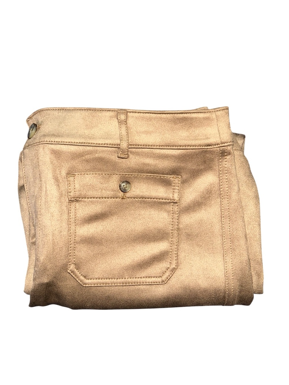 LOFT Palmer Wide Leg High-Rise Pants in Metallic Bronze